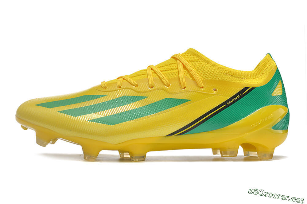 Men's Adidas X Crazyfast.1 FG Football Boots - Yellow/Green/Black 0