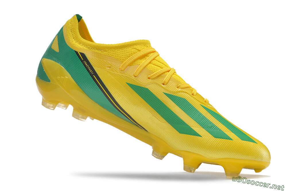 Men's Adidas X Crazyfast.1 FG Football Boots - Yellow/Green/Black 4
