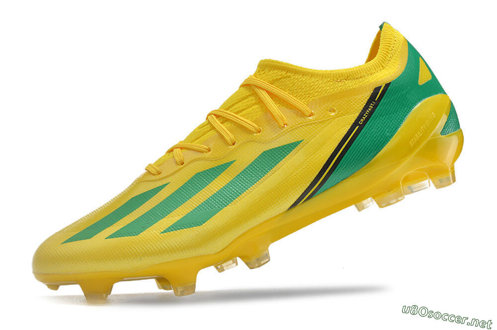 Men's Adidas X Crazyfast.1 FG Football Boots - Yellow/Green/Black 5