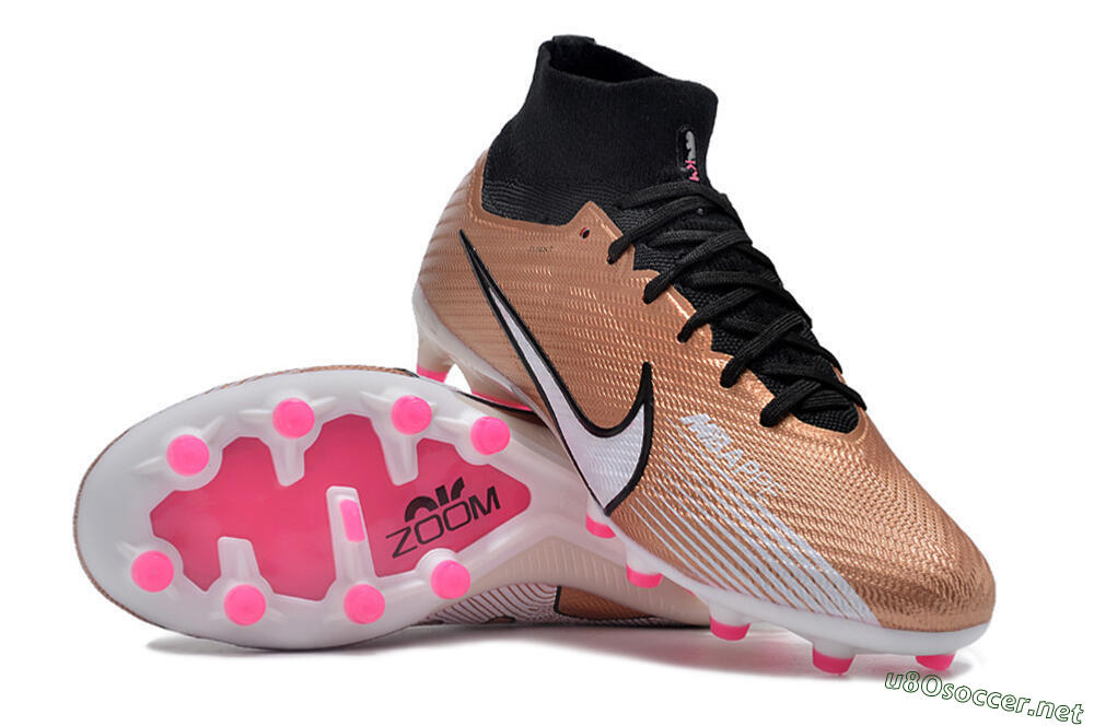 Men's Nike Air Zoom Mercurial Superfly 9 Elite AG Football Boots - Gold/Black/White 1