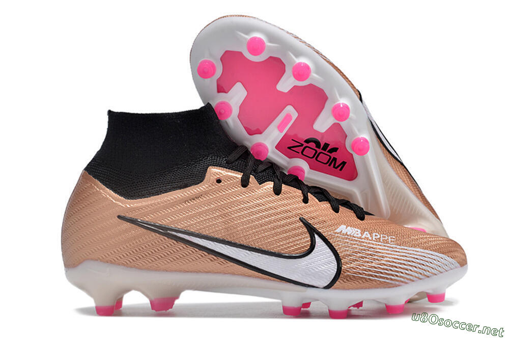 Men's Nike Air Zoom Mercurial Superfly 9 Elite AG Football Boots - Gold/Black/White 2