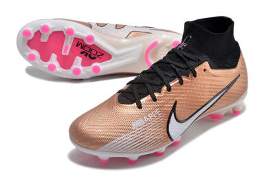 Men's Nike Air Zoom Mercurial Superfly 9 Elite AG Football Boots - Gold/Black/White