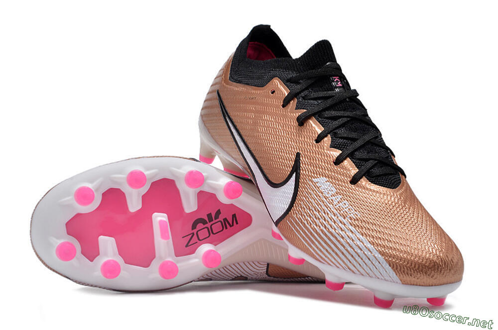 Men's Nike Air Zoom Mercurial Vapor 15 Elite AG Football Boots - Gold/Black/White 1