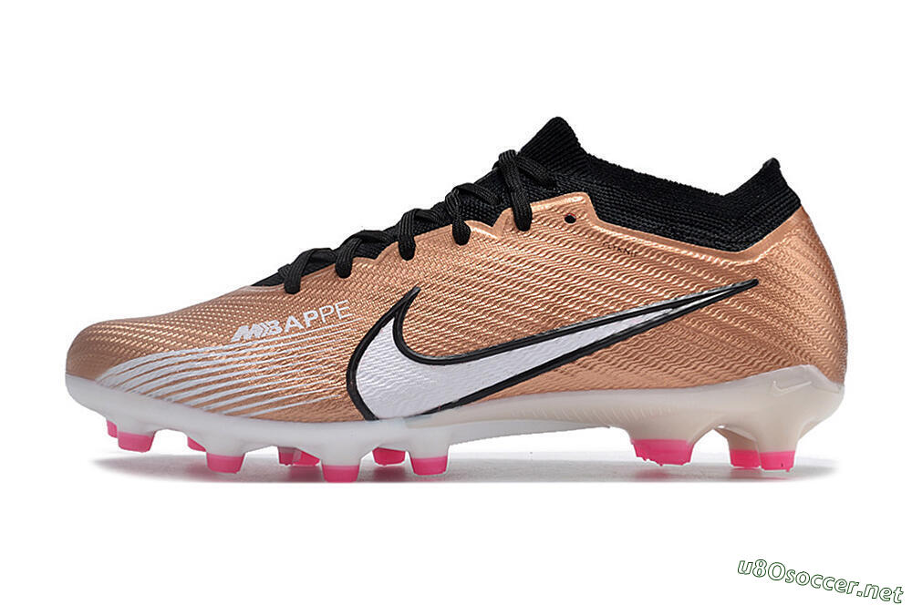 Men's Nike Air Zoom Mercurial Vapor 15 Elite AG Football Boots - Gold/Black/White 0