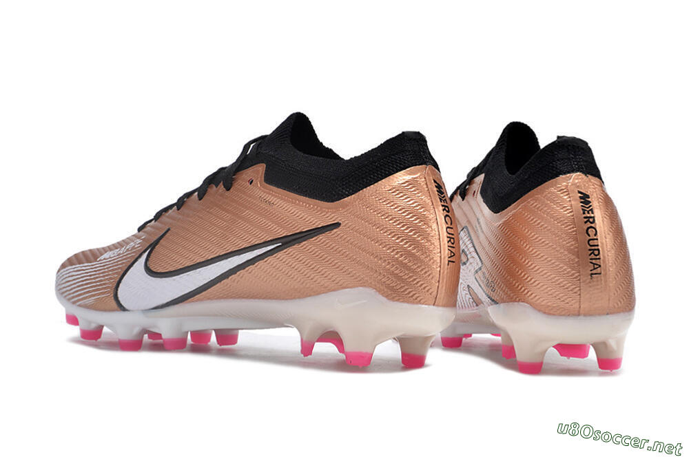 Men's Nike Air Zoom Mercurial Vapor 15 Elite AG Football Boots - Gold/Black/White 4