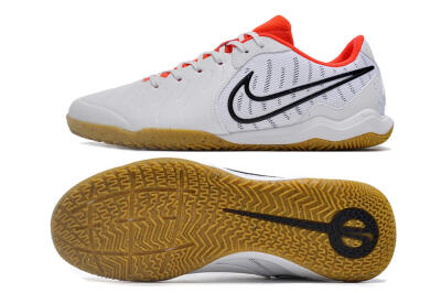 Men's Nike Tiempo Legend 10 Academy IC Football Shoes - White/Black/Red
