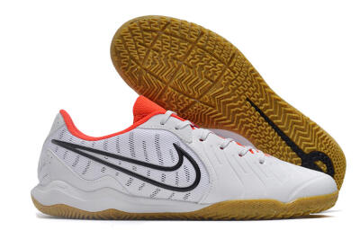 Men's Nike Tiempo Legend 10 Academy IC Football Shoes - White/Black/Red