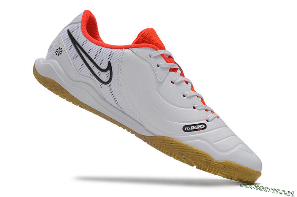 Men's Nike Tiempo Legend 10 Academy IC Football Shoes - White/Black/Red 4