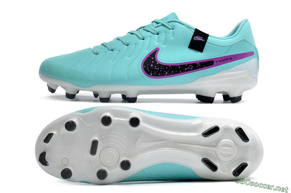 Men's Nike Tiempo Legend X Academy FG Football Boots - Turquoise/Purple/Black 1
