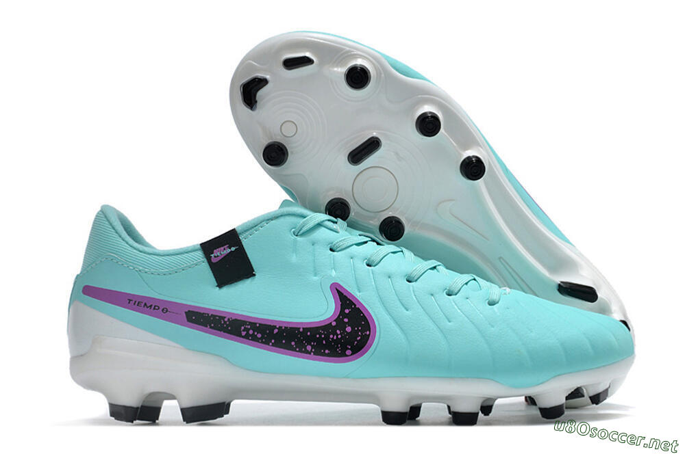 Men's Nike Tiempo Legend X Academy FG Football Boots - Turquoise/Purple/Black 2