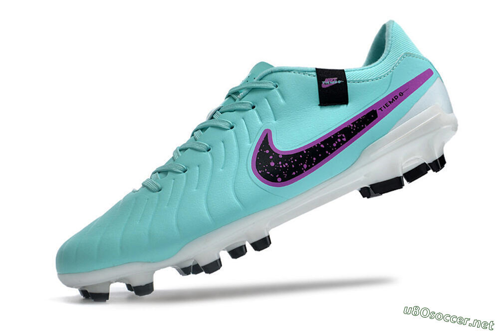 Men's Nike Tiempo Legend X Academy FG Football Boots - Turquoise/Purple/Black 5