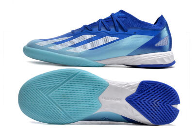 Men's Adidas X Crazyfast.1 IC Football Shoes - Blue/White/Jade