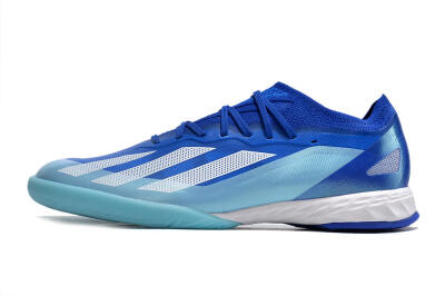 Men's Adidas X Crazyfast.1 IC Football Shoes - Blue/White/Jade