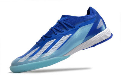 Men's Adidas X Crazyfast.1 IC Football Shoes - Blue/White/Jade