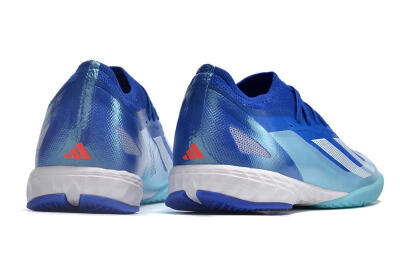 Men's Adidas X Crazyfast.1 IC Football Shoes - Blue/White/Jade