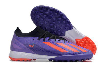 Men's Adidas X Crazyfast.1 TF Football Shoes - Purple/Red/White