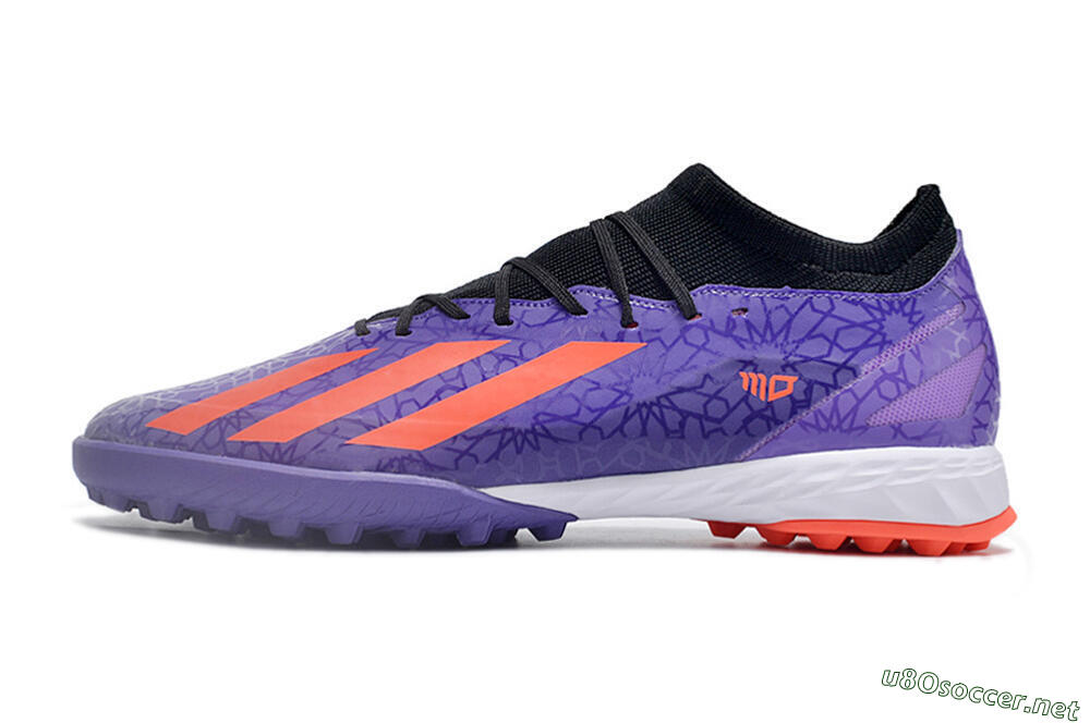 Men's Adidas X Crazyfast.1 TF Football Shoes - Purple/Red/White 0