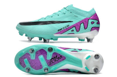 Men's Nike Air Zoom Mercurial Vapor 15 Elite SG Football Boots - Turquoise/Black/White/Purple