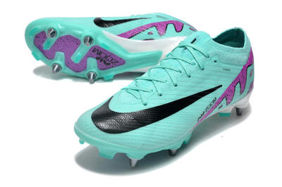 Men's Nike Air Zoom Mercurial Vapor 15 Elite SG Football Boots - Turquoise/Black/White/Purple