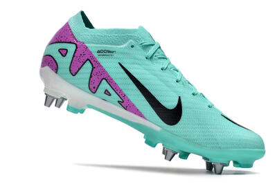 Men's Nike Air Zoom Mercurial Vapor 15 Elite SG Football Boots - Turquoise/Black/White/Purple