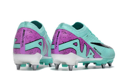 Men's Nike Air Zoom Mercurial Vapor 15 Elite SG Football Boots - Turquoise/Black/White/Purple