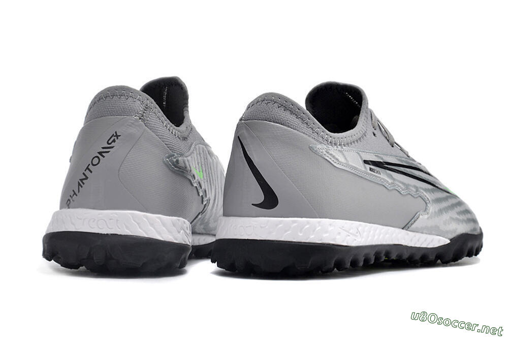 Men's Nike React Phantom GX Pro TF Football Shoes - Silver/Grey/Black 6