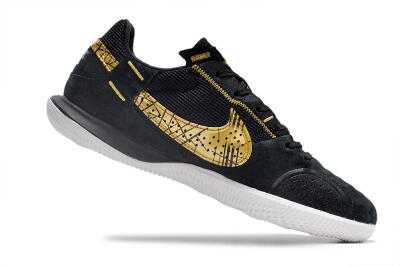 Men's Nike Street Gato IC Football Shoes - Black/Gold/White
