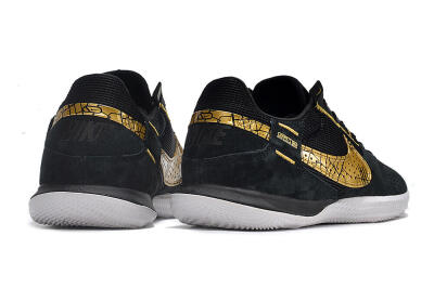 Men's Nike Street Gato IC Football Shoes - Black/Gold/White