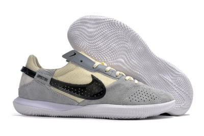Men's Nike Street Gato IC Football Shoes - Grey/Beige/Black/White