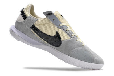 Men's Nike Street Gato IC Football Shoes - Grey/Beige/Black/White