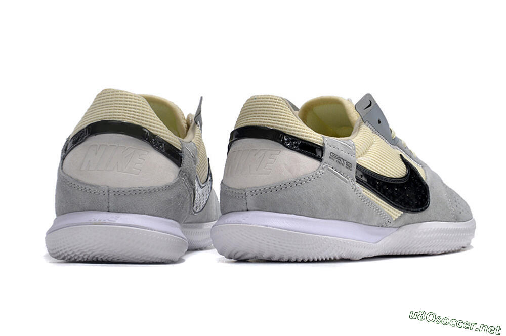 Men's Nike Street Gato IC Football Shoes - Grey/Beige/Black/White 6