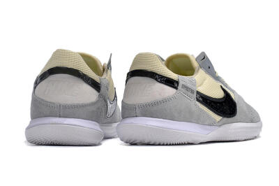Men's Nike Street Gato IC Football Shoes - Grey/Beige/Black/White