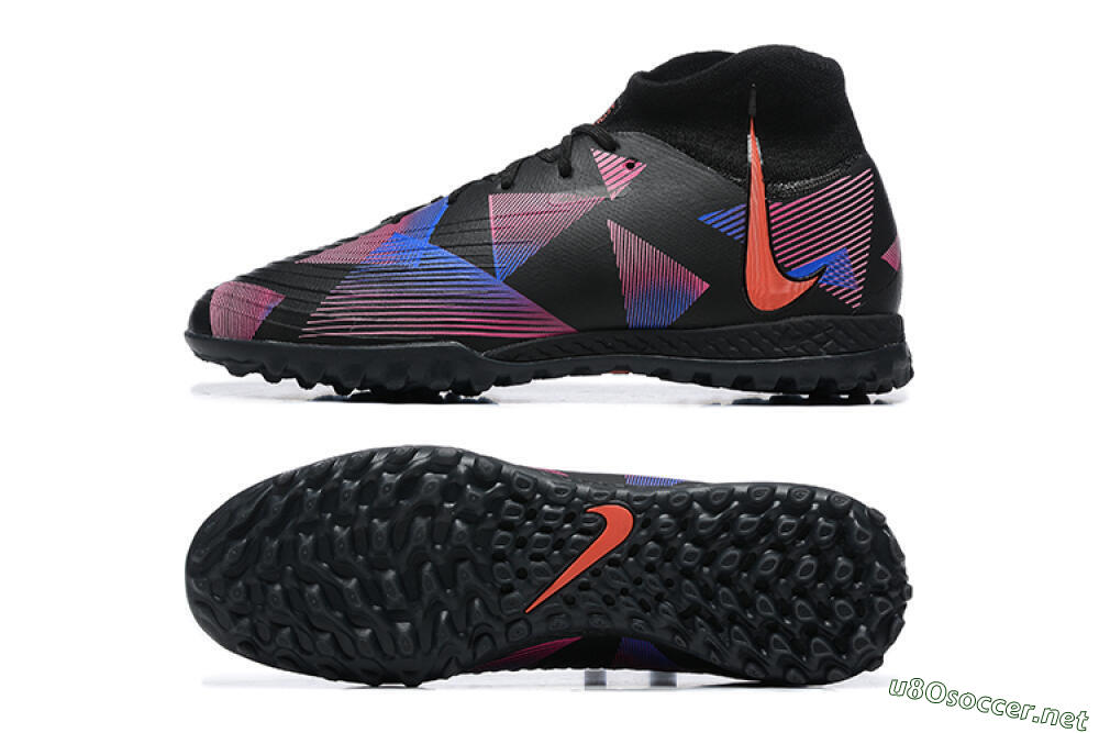 Men's Nike Phantom Luna Elite TF Football Shoes - Black/Blue/Red/Pink 1
