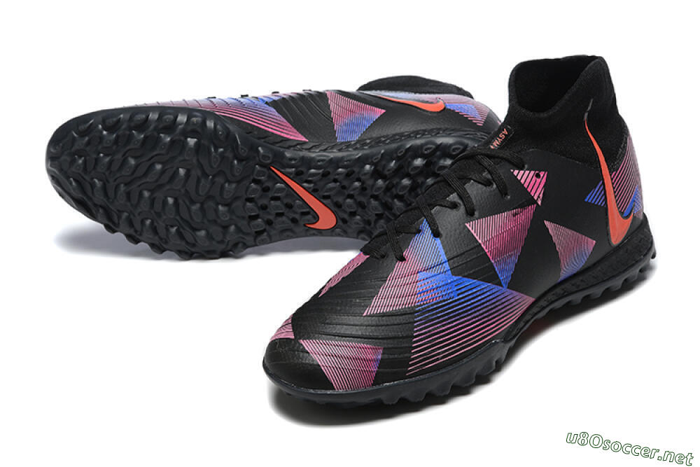 Men's Nike Phantom Luna Elite TF Football Shoes - Black/Blue/Red/Pink 3