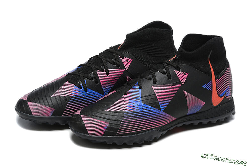 Men's Nike Phantom Luna Elite TF Football Shoes - Black/Blue/Red/Pink 5