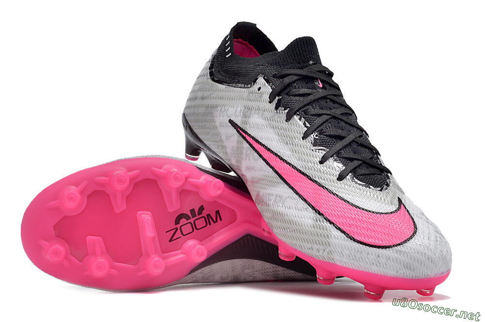 Men's Nike Air Zoom Mercurial Vapor 15 Elite AG Football Boots - Silver/Black/Pink 1