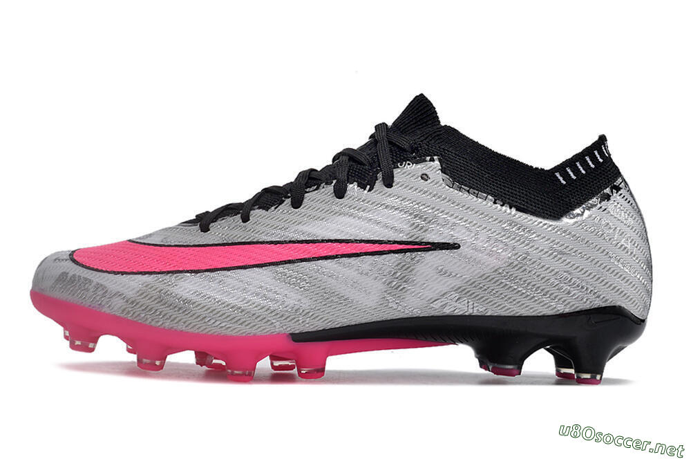 Men's Nike Air Zoom Mercurial Vapor 15 Elite AG Football Boots - Silver/Black/Pink 0