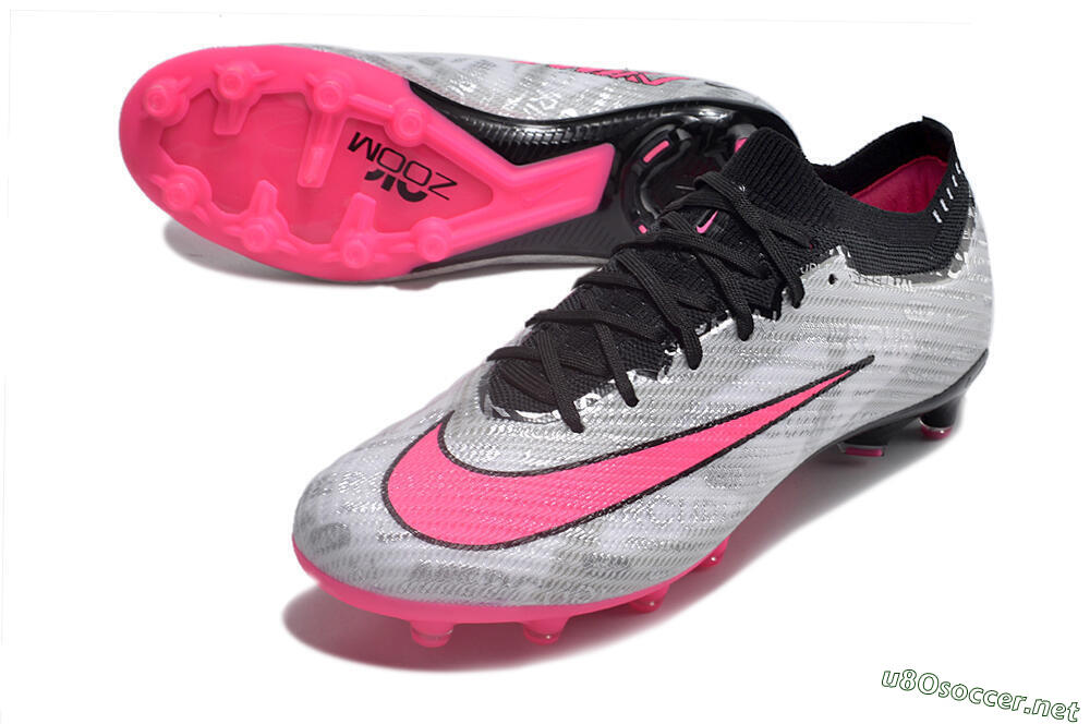Men's Nike Air Zoom Mercurial Vapor 15 Elite AG Football Boots - Silver/Black/Pink 3