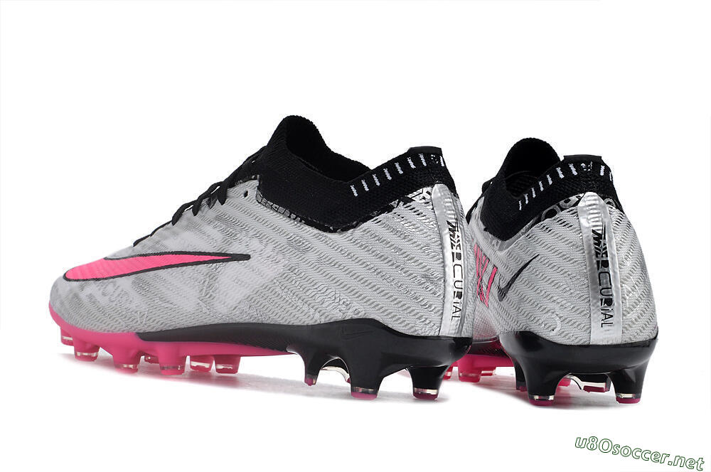 Men's Nike Air Zoom Mercurial Vapor 15 Elite AG Football Boots - Silver/Black/Pink 4