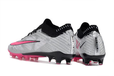 Men's Nike Air Zoom Mercurial Vapor 15 Elite AG Football Boots - Silver/Black/Pink