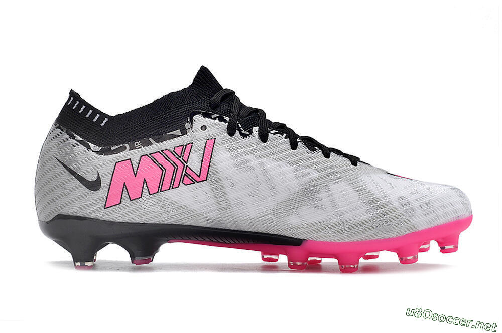 Men's Nike Air Zoom Mercurial Vapor 15 Elite AG Football Boots - Silver/Black/Pink 5