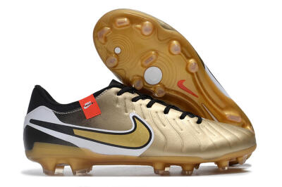 Men's Nike Tiempo Legend 10 Pro FG Football Boots - Gold/Black/White