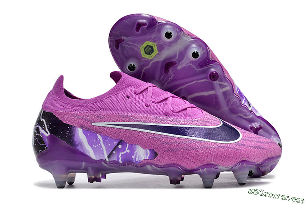 Men's Nike Phantom GX Thunder Elite Link SG Football Boots - Purple/White/Black 2