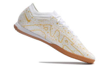 Men's Nike Air Zoom Mercurial Vapor 15 Elite IC Football Shoes - White/Gold/Brown