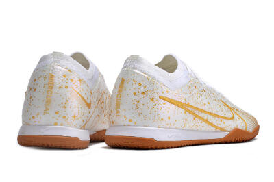 Men's Nike Air Zoom Mercurial Vapor 15 Elite IC Football Shoes - White/Gold/Brown