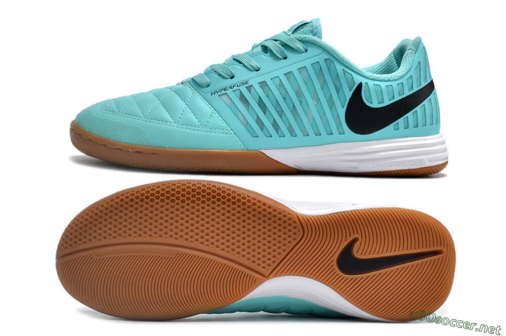 Men's Nike Lunar Gato 2 IC Football Shoes - Jade/Black/White 1