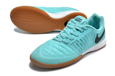 Men's Nike Lunar Gato 2 IC Football Shoes - Jade/Black/White