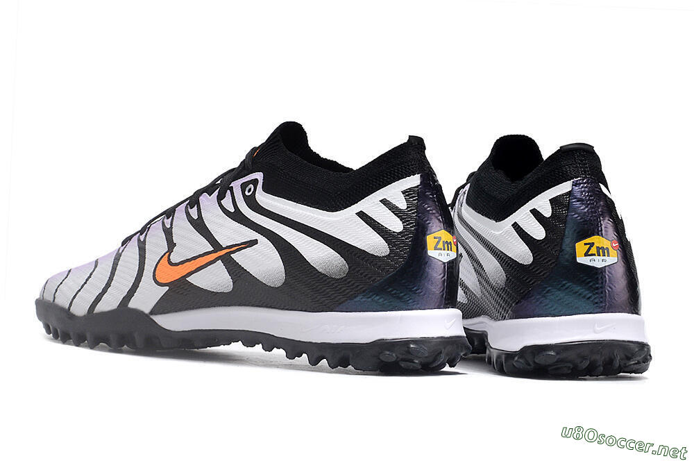 Unisex Nike Air Zoom Mercurial Vapor 14 Elite TF Football Shoes - Purple/Black/Orange 4