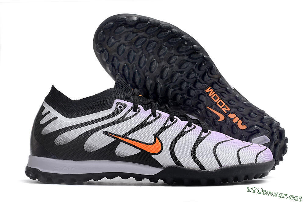 Unisex Nike Air Zoom Mercurial Vapor 14 Elite TF Football Shoes - Purple/Black/Orange 2