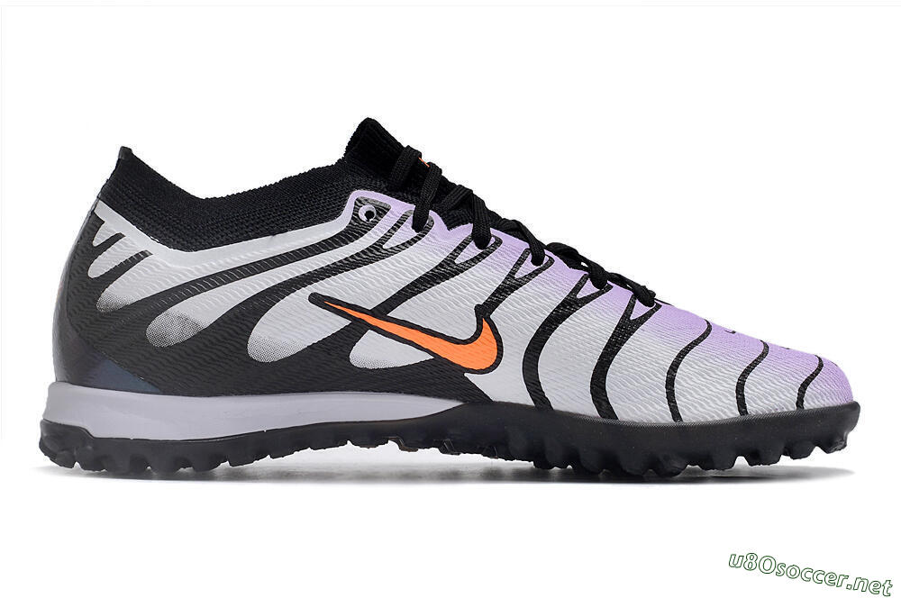 Unisex Nike Air Zoom Mercurial Vapor 14 Elite TF Football Shoes - Purple/Black/Orange 5